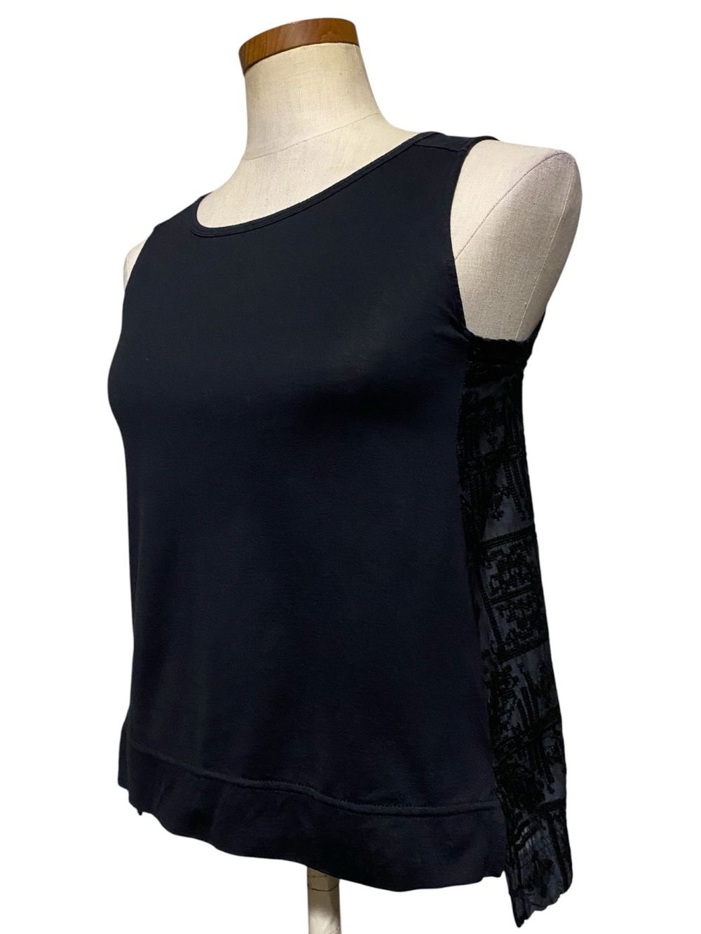 Madewell Black Button Back Tank Top XS Casual Boho Chic